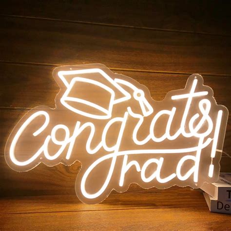 neon graduation sign